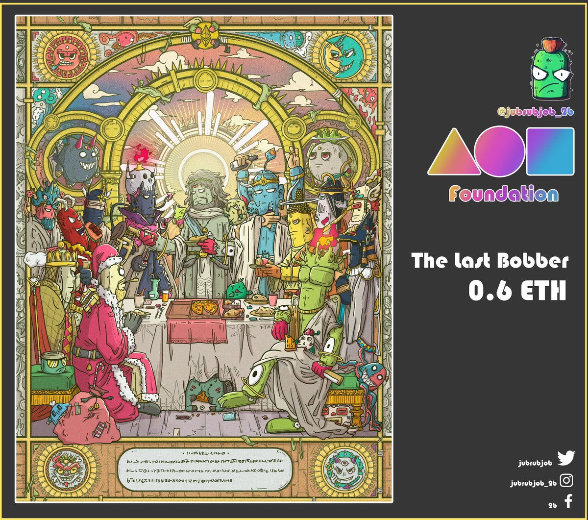 jubrubjob's tweet photo. 🌵The Last Bobber🌵

Description
Bob's history story Birth; religion; ethnicity and life style Happened in this place at this time
"Inspired by The Last Supper"

MP4 2970X3840
Original 3590X4641

in @withFND 
https://t.co/BB4gfQ85yk

#NFTCommunity  #FoundationNFT #bob https://t.co/SjiJ7ZxfNx