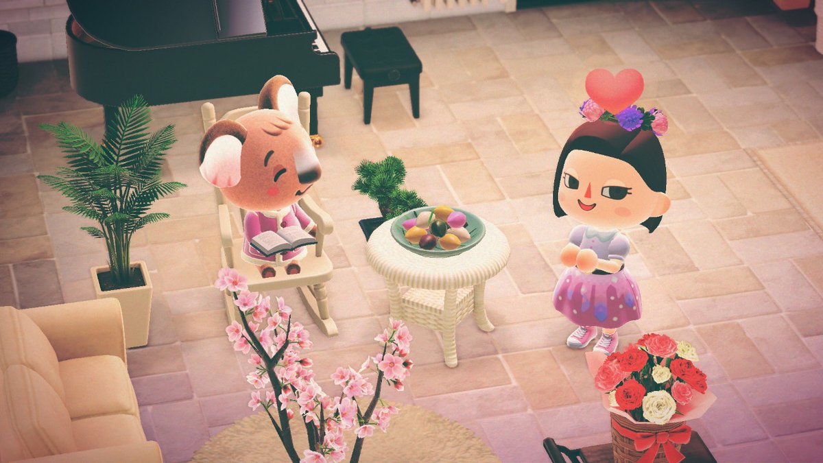 tsukiko_sv's tweet photo. Cornelia zu Besuch bei mir. #AnimalCrossing #ACNH https://t.co/snFM44GLUg