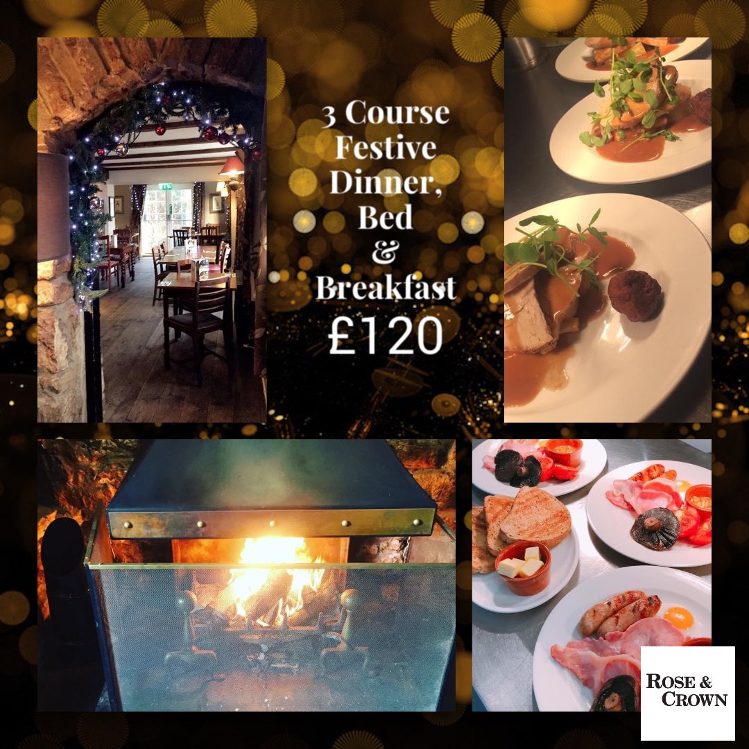 🥂 🎄 Pre - Christmas getaway 🎄🥂

Enjoy one night’s stay, 3 courses from our Festive set menu, a glass of Prosecco &amp; Breakfast in the morning for only £120! 

Offer based on two people staying
Available on stays between 22nd November - 22nd  December 2021

* T&amp;C’s apply *