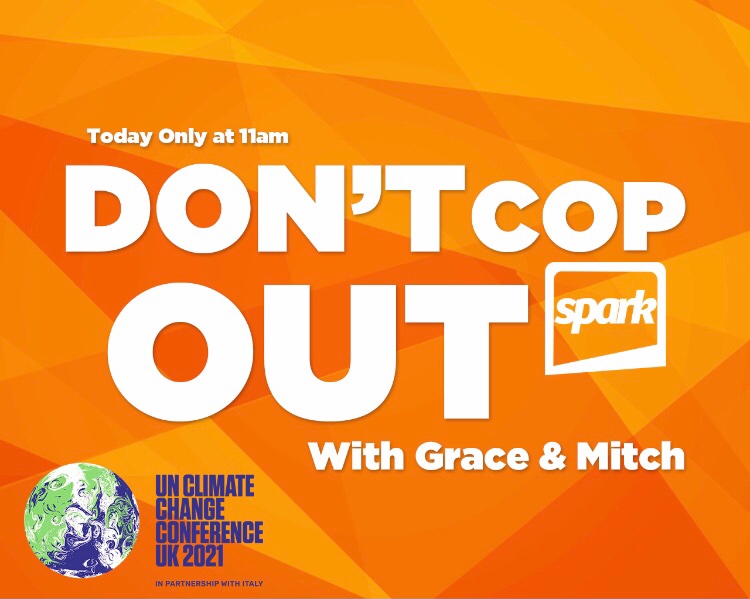 SparkSunderland's tweet photo. Tune in at 11am for a one-off show all about #COP26 !
‘Don’t Cop Out’ has chat, great music and some awesome interviews!
We focus on the hopes & aspirations regarding #COP26 while giving a few tips of things we can all do to play our part in tackling climate change! #DontCopOut https://t.co/NUb6mxoNon