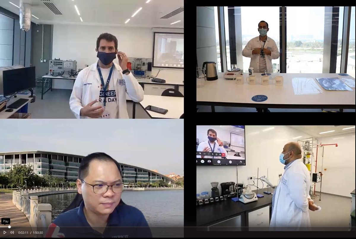 HWU_Engineer's tweet photo. More than 100 Students from the UAE and Malaysia joined us for our "Global Sustainability Engineer for a Day" event - learning about and designing processes for #SDG Clean Water and Sanitation #ThisIsEngineeringDay https://t.co/fazfgoS8z3