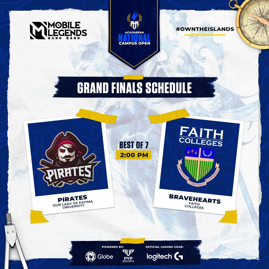 acadarena's tweet photo. π Diskarte ang puhunan, doble ang labanan!
Dalawang campus bakbakan ng GRAND FINALS ang dapat niyong abangan para sa National Campus Open Season 3!
π Nov. 5 (Friday, 4PM): #PUBGMobile
π Nov. 6 (Saturday, 2PM): #MLBB
#NotJustPlay #OwnTheIslands https://t.co/zLLhms3N3I