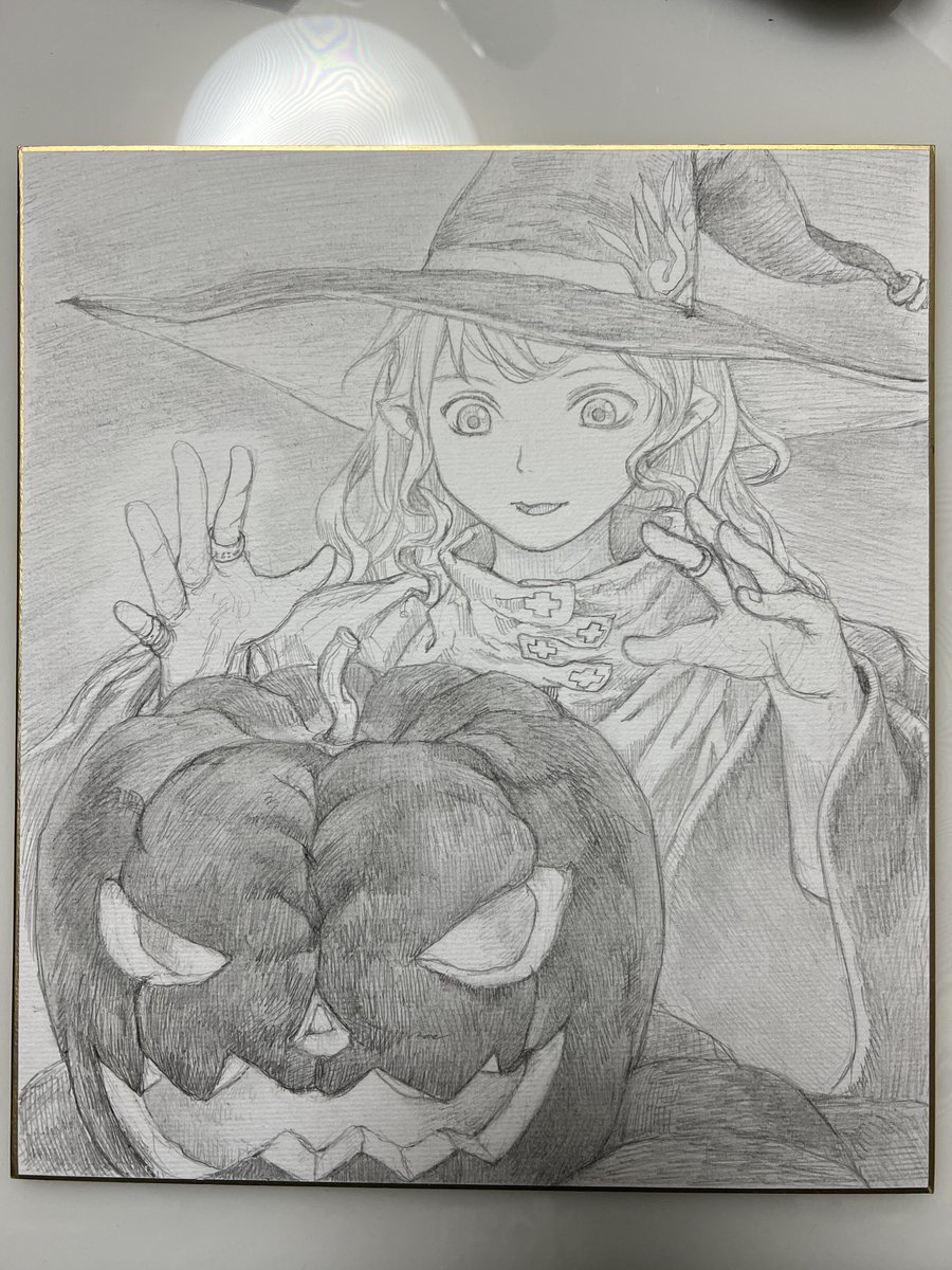 https://t.co/xqNO3OfYUB大感謝祭2021halloween caiman大感謝祭2021Halloweenのために描き下ろした色紙です。よろしくお願いします 