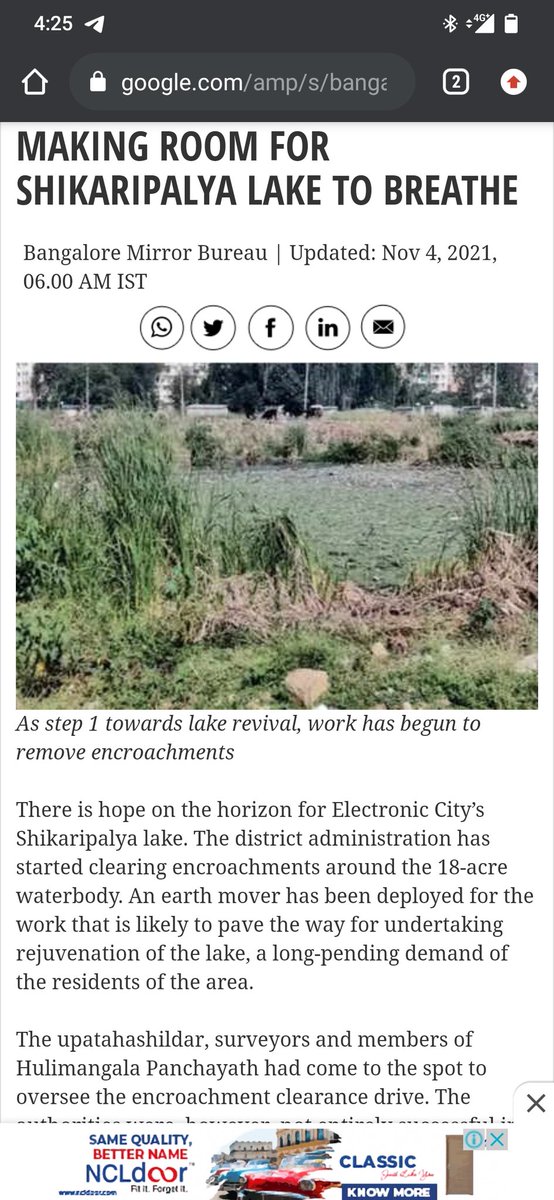ShikaripalyaL's tweet photo. Thank you @JManjunathIAS
@MLAMkrishnappa for initiating the process of clearing encroachment

#SaveShikaripalyaLake
#SaveMaragondanahalliLake
#SaveElectronicCityLakes

@JalShaktiAbhyan
@jaljeevan_
@MoJSDoWRRDGR
@Kspcbkarnataka
@ZillaUrban
@gokRDPR

https://t.co/atK3A0fkNH https://t.co/iqLrx50K1I