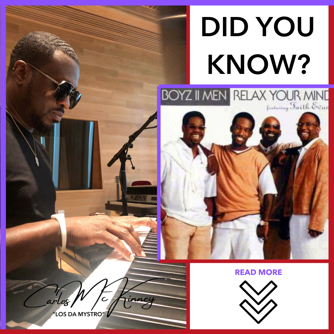 LOSDaMystro's tweet photo. 🎙FUN FACTS!🎧

🤓Did you know that Carlos “Los Da Mystro” McKinney co wrote and produced the song “Relax Your Mind“ by Boyz II Men released on September 2002?

#musicproducer #rap #music #studio #hiphop #indiemusic #musician #musicproduction #soundcloud #musicpromo https://t.co/7Eyd9ABA9l