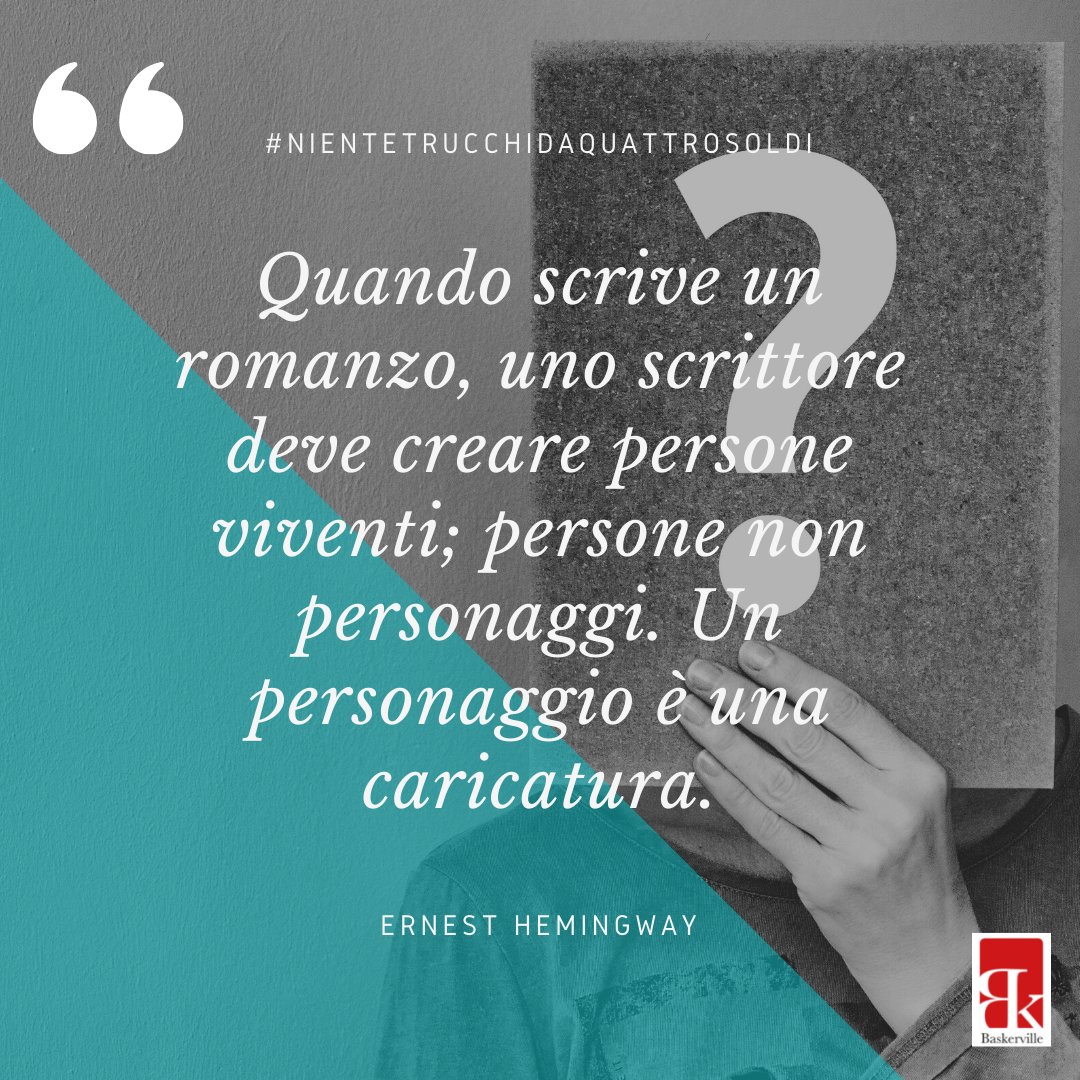 BaskerScuola's tweet photo. Facile a dirsi, ma come si fa a creare persone?
Anzitutto, non pretendendo che stiano blindati dentro la trama che abbiamo pensato per loro: siamo esseri desideranti, volitivi, contraddittori. Diciamo di odiare e amiamo, vogliamo qualcosa ma abbiamo bisogno di qualcos'altro... https://t.co/jFbHWloLj5