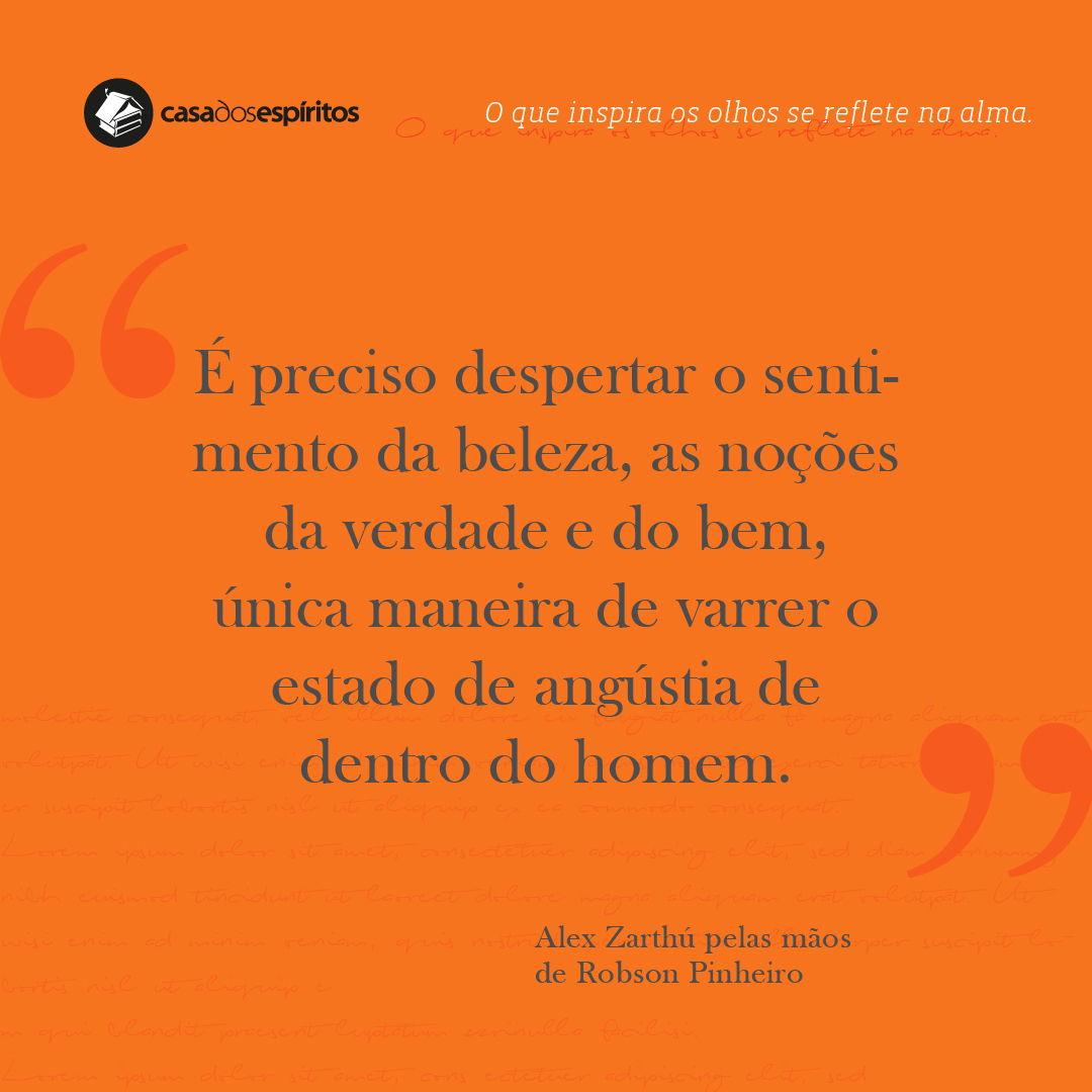 casaespiritos's tweet photo. “É preciso despertar o sentimento da beleza, as noções da verdade e do bem, única maneira de varrer o estado de angústia de dentro do homem.”
Alex Zarthú pelas mãos de Robson Pinheiro https://t.co/9cOGlWti8u