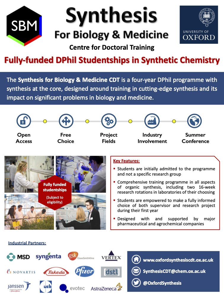 OxfordSynthesis's tweet photo. Still spaces available for our Open Day on Mon 8th Nov! You'll have a chance to meet the CDT team and speak to some of our students 🧑‍🔬🎓

Register here: https://t.co/grZwEgidnE

@OxfordChemistry @OxfordGradStudy https://t.co/83IobG3b3u
