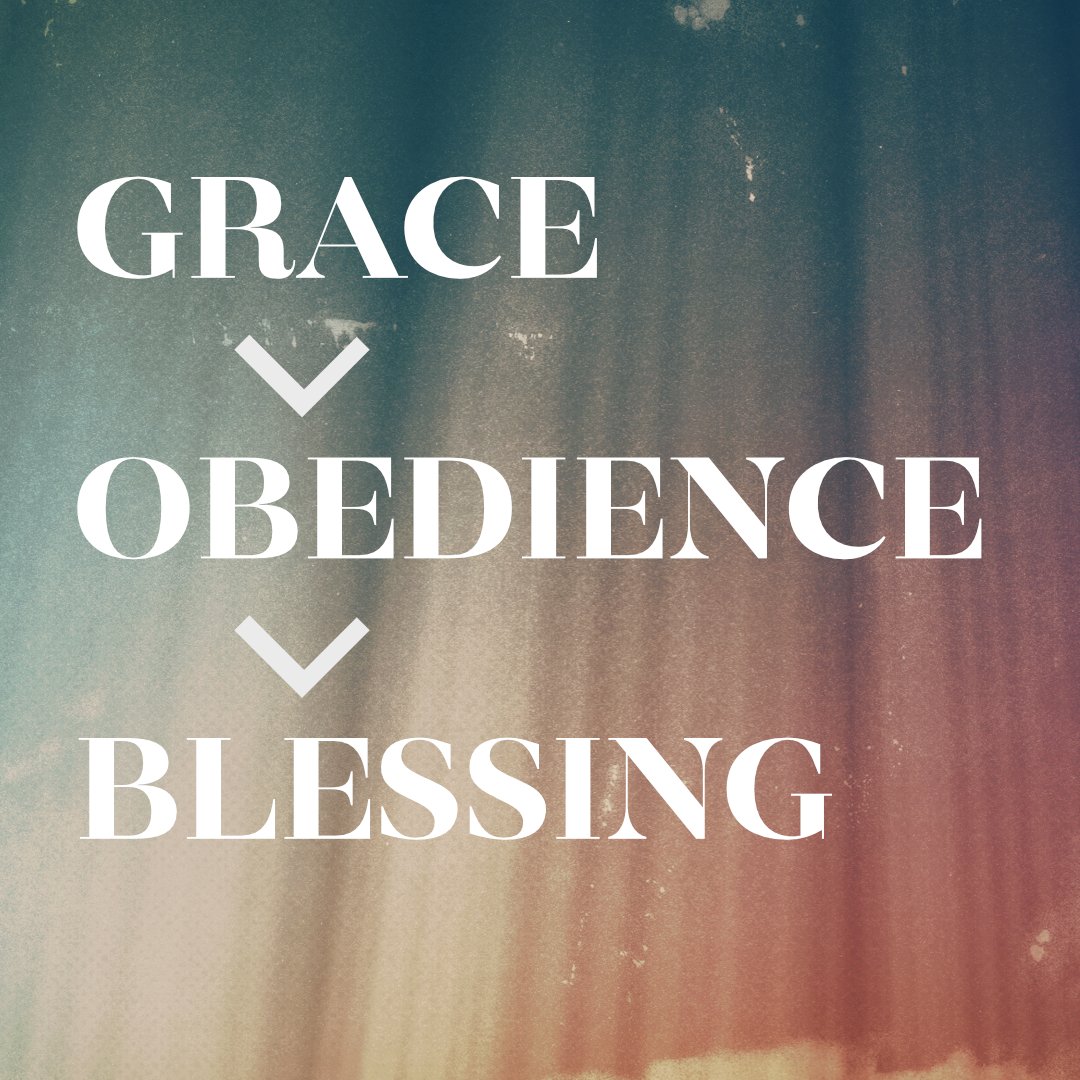 redemptionmi's tweet photo. There is a Biblical pattern of God giving grace, his people obeying, and blessing being the ultimate result.  Sometimes it's hidden in the text, sometimes it's explicit.  But it's definitely there. https://t.co/UN8XSPoBQj