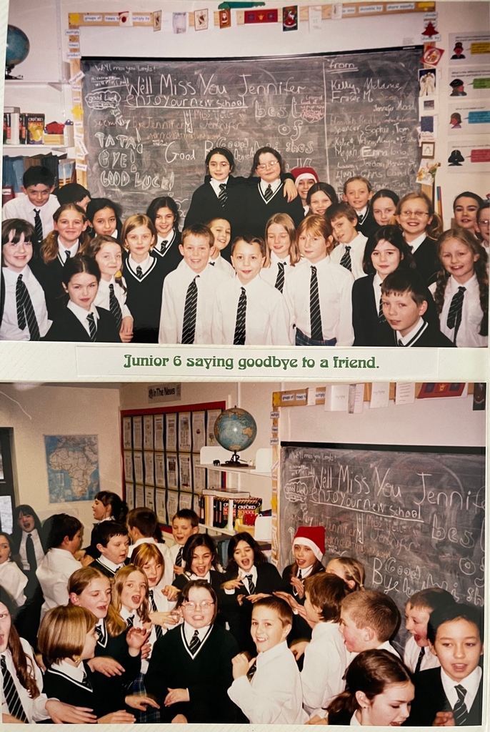 StColFPs's tweet photo. Throwback Thursday - Here we have Junior 6 saying goodbye to Jennifer in 2002/3 - this year are the 'Class of 2010' - no names on the photographs so please tag away 🙌🏻 &amp; where did Jennifer go 🤷🏻 anyone know ?! #throwbackthursday #alumni #classof2010 #thisisstcolumbas https://t.co/5Yjj5uoNTU
