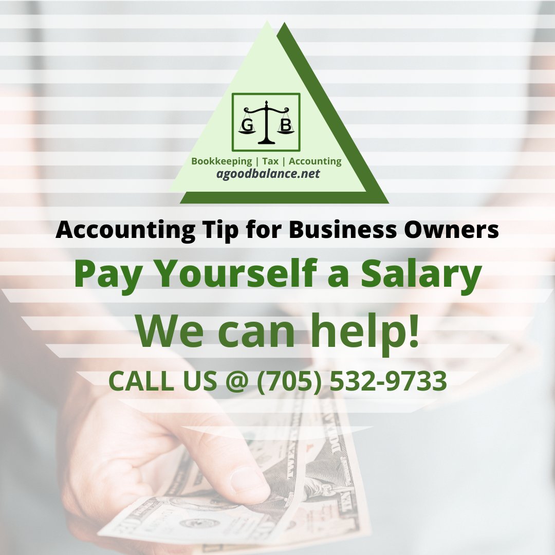 AGoodBalance1's tweet photo. Business Tip - Pay Yourself a Salary
Instead of numerous transactions during the month where the business pays an expense on your behalf, have the business write you one check per month that you deposit into a separate account used to pay your personal expenses. https://t.co/g736oounhD