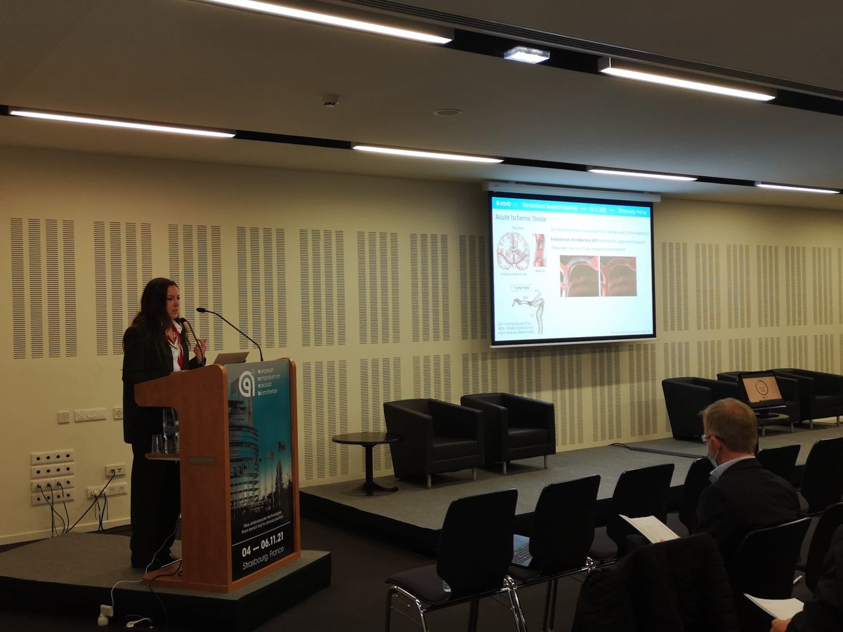 📈 Our PhD student <a href="/SaraBridio/">Sara Bridio</a> presenting her work on #thrombectomy simulations at @ESVB_Strasbourg