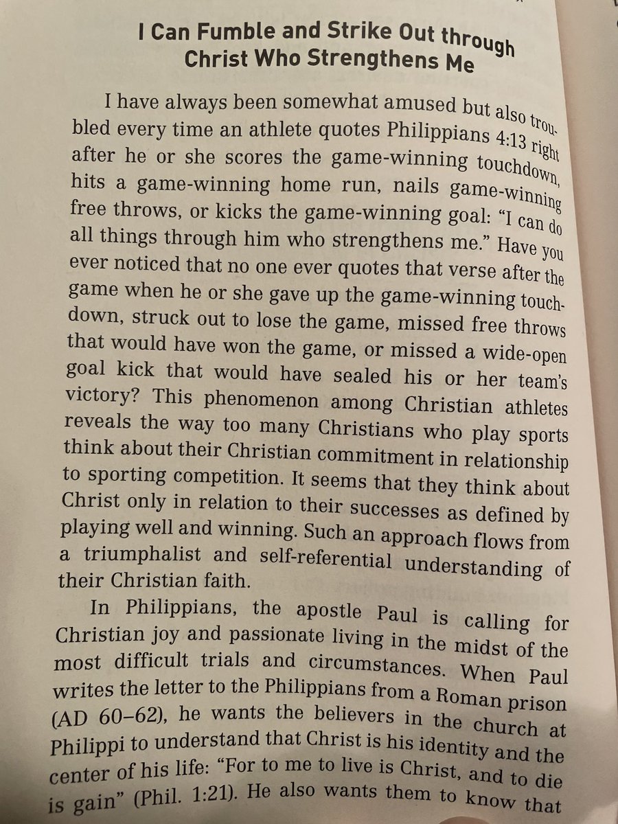 “I can fumble or strike out through Christ who strengthens me.”
-David Prince
