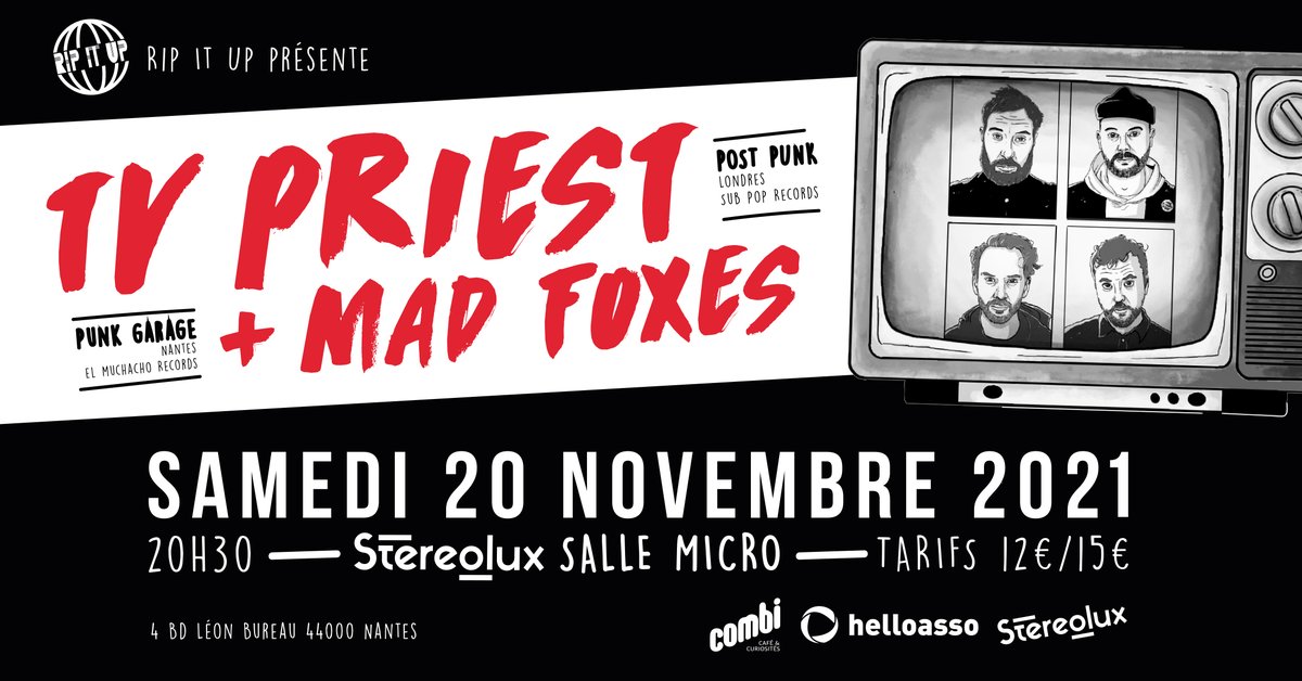 Ne manquez pas l'évènement rock indé de l'automne à Nantes ! Billetterie : helloasso.com/associations/r…