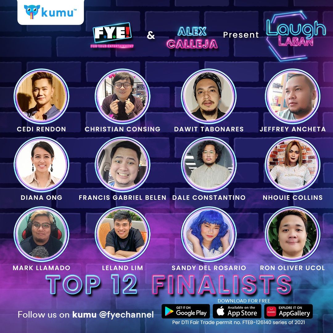 ABSCBNpr's tweet photo. Win 10,000 coins! Laugh-pagan na ng jokes sa #LaughLaban sa FYE channel bukas ng 10pm!
Still don’t have kumu app? Use this link to download: https://t.co/mHWRpoq9jx https://t.co/CkUYKwScp4