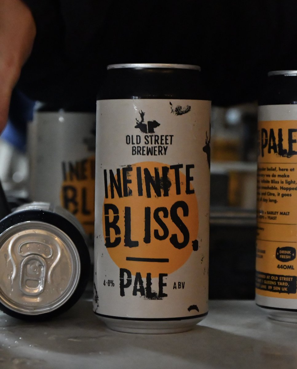First beer off the line <a href="/OldStreetBrews/">Old Street Brewery</a> today is infinite bliss pale #themthatcan #mobilecanners