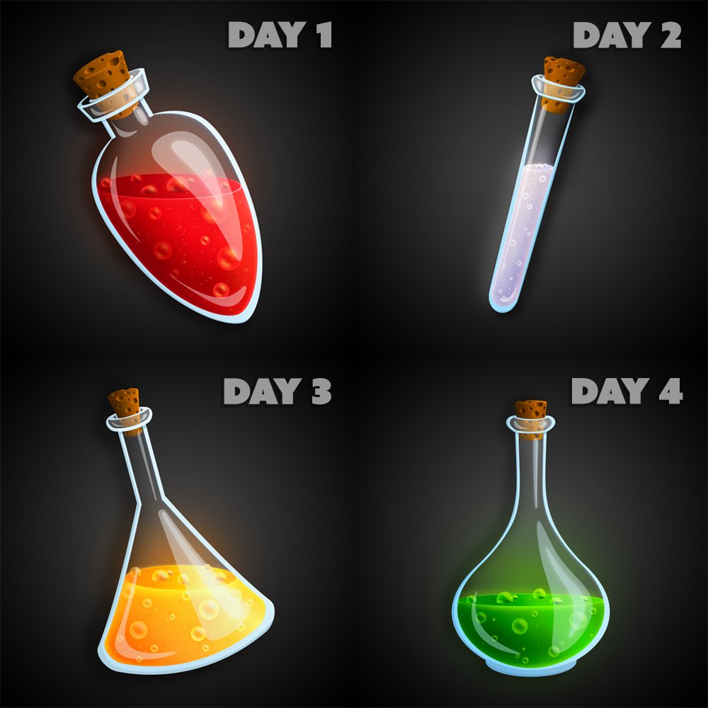 CitricThink's tweet photo. Potion bottles - progressionโ๐
#gamedev #assets #photoshop
#wip #indiegamedev #ThinkCitric https://t.co/cd6NFyicYL