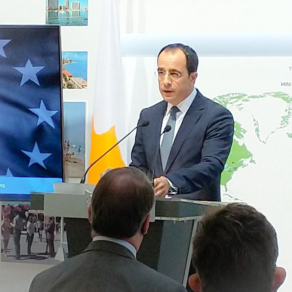 CyprusMFA's tweet photo. FM @Christodulides addresses the event for the presentation of #Cyprus' National Strategy for #EU affairs adopted by the Council of Ministers, marking also the completion of the technical support project funded by @EU_reforms & carried out by @expertisefrance & #CyGenSecEU.
🇨🇾🇪🇺 https://t.co/KWtVQ1gcE9