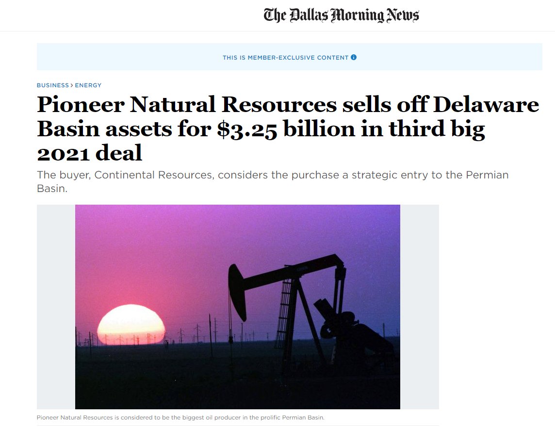 TheTrndisuFrnd's tweet photo. HEDIES BEWARE WEST TEXAS PRICES ARE RISING Pioneer sells Delaware Basin assets for $3.25 billion Here is what it means for MMTLP holders I discounted this price by 15 & 25% as well Better get on the #MetaTrain $MMAT @BradDinardo @JamesAVincent1 @M_Booner @magic8vol @Blvcksage https://t.co/1aKKayfRwO