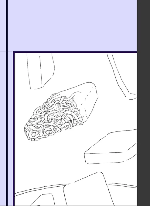 ずっと冷凍うどん描いてる 