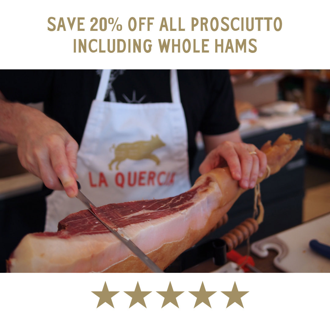 Now through Sunday save 20% off all of our best selling prosciutto including heritage breed like Acorn Edition and Cinta,

Includes whole hams and ‘Nduja. 

Shop now for the best selection and stock up for the holidays. 

laquerciashop.com/collections/pr…