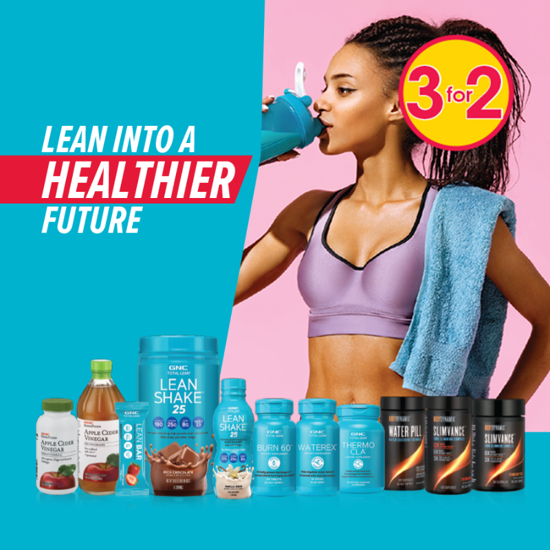 GNC_SA's tweet photo. Whether your health routine got off track or you just feel like it's time to start fresh, crush your goals now with our Buy 3 get the cheapest FREE deals on your favourite weight management products. #gnclivewell #weightlossjourney #weightlosstransformation #totallean