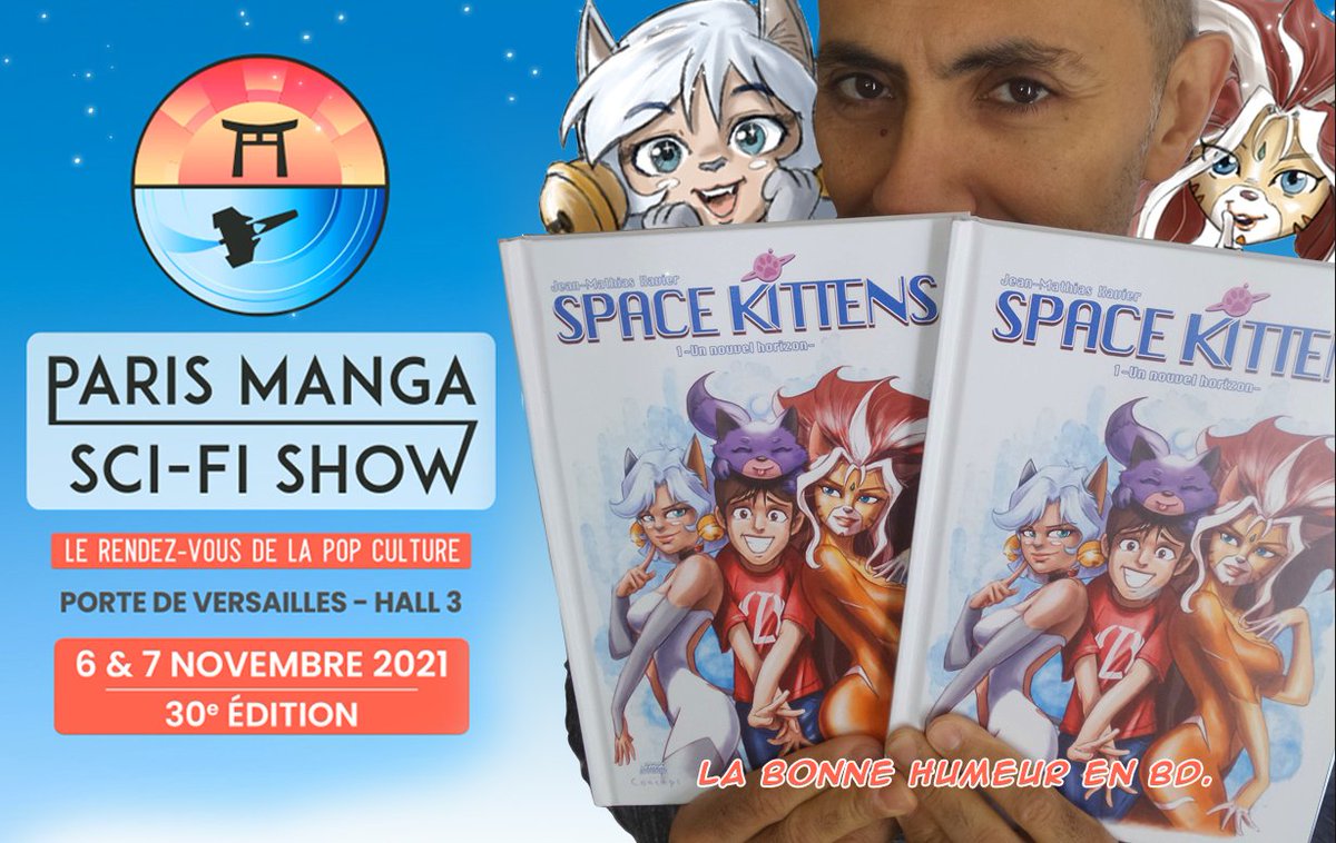 JMXAVIER49's tweet photo. #ParisManga  retrouvez-moi sur l'artist alley avec #spacekittens  #parisexpo https://t.co/5EnhWirCBS