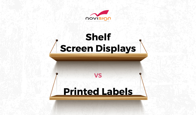 novisign's tweet image. #ShelfScreen #displays vs. #PrintedLabels: novisign.com/blog/solutions…