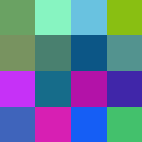 RandomSquareNft's tweet image. About my collections:
I have 3 collections, they differ only in size (2x2, 3x3, 4x4). Each square in the picture is random, this allows you to mathematically evaluate the rarity of each picture. Below I will give examples, you can see more from the link in the profile description