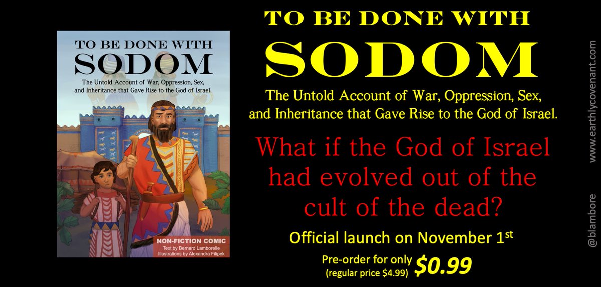 EarthlyCovenant's tweet photo. I am truly grateful for the reviews that are pouring in!

Explore the possibility that Abraham's Lord was a Mesopotamian king.  It changes everything...

Smashwords $0.99 (Kindle/PDF)
Amazon $2.99 (Kindle with Panel View)
Amazon $9.99 (Monochromatic Paperback)

#ToBeDoneWithSodom https://t.co/RNkiLlFLC7