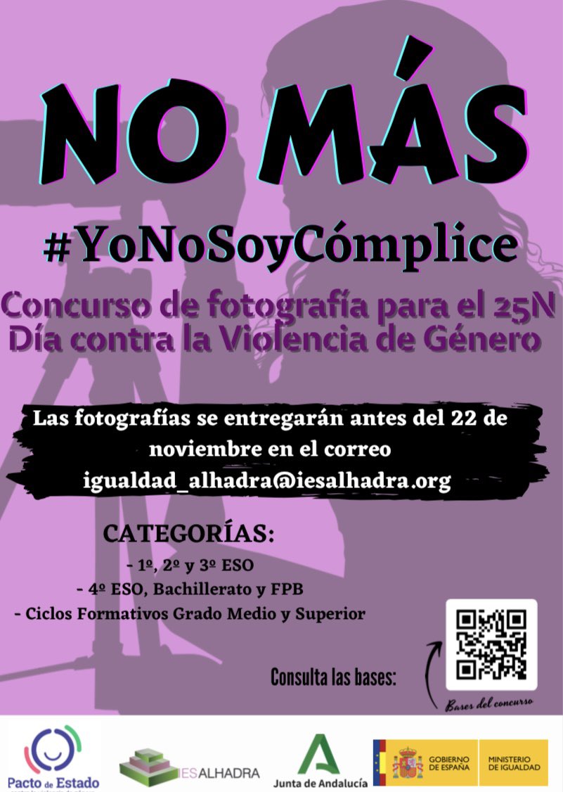 lorxna13's tweet photo. 2ºPROMIG lanzamos este concurso de fotografía con motivo del #25N ¿Te animas a participar? #yonosoycómplice @IAlhadra @IreneRoj https://t.co/EPY80LGRII