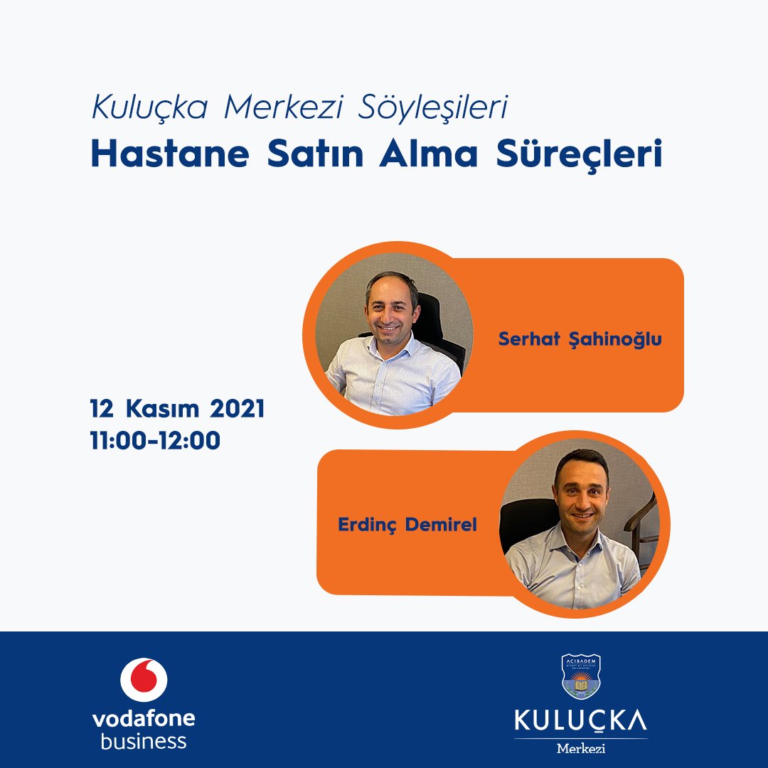 acukulucka's tweet photo. Acıbadem Üniversitesi Kuluçka Merkezi olarak ekosistem söyleşilerine devam ediyoruz🚀

Acıbadem Sağlık Grubundan Sn. Serhat Şahinoğlu ve  Sn. Erdinç Demirel ile  “Hastane Satın Alma Süreçleri” konulu söyleşiyi gerçekleştireceğiz.

https://t.co/Al1X5t68hL https://t.co/PWaM2Zngjn