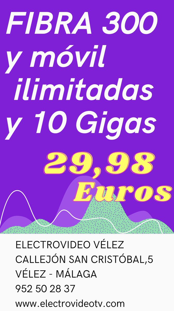 EVTvelez's tweet photo. La fibra más cercana con el móvil con cobertura Movistar, Electrovideo Vélez https://t.co/QSWVWSzOa2