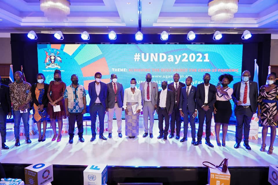 StepUpAfrika's tweet photo. We Joined colleagues of @Youth4SDGsUg / @UgandaSdgs, @sdgs_ug @UNinUganda @OPMUganda & partners to celebrate #UNDay2021 we thank Her Excellency @SusanNamondo 4her leadership & statement that reflected a continued commitment 2center stage young people in #SDGs delivery. https://t.co/82w2PHR0OK