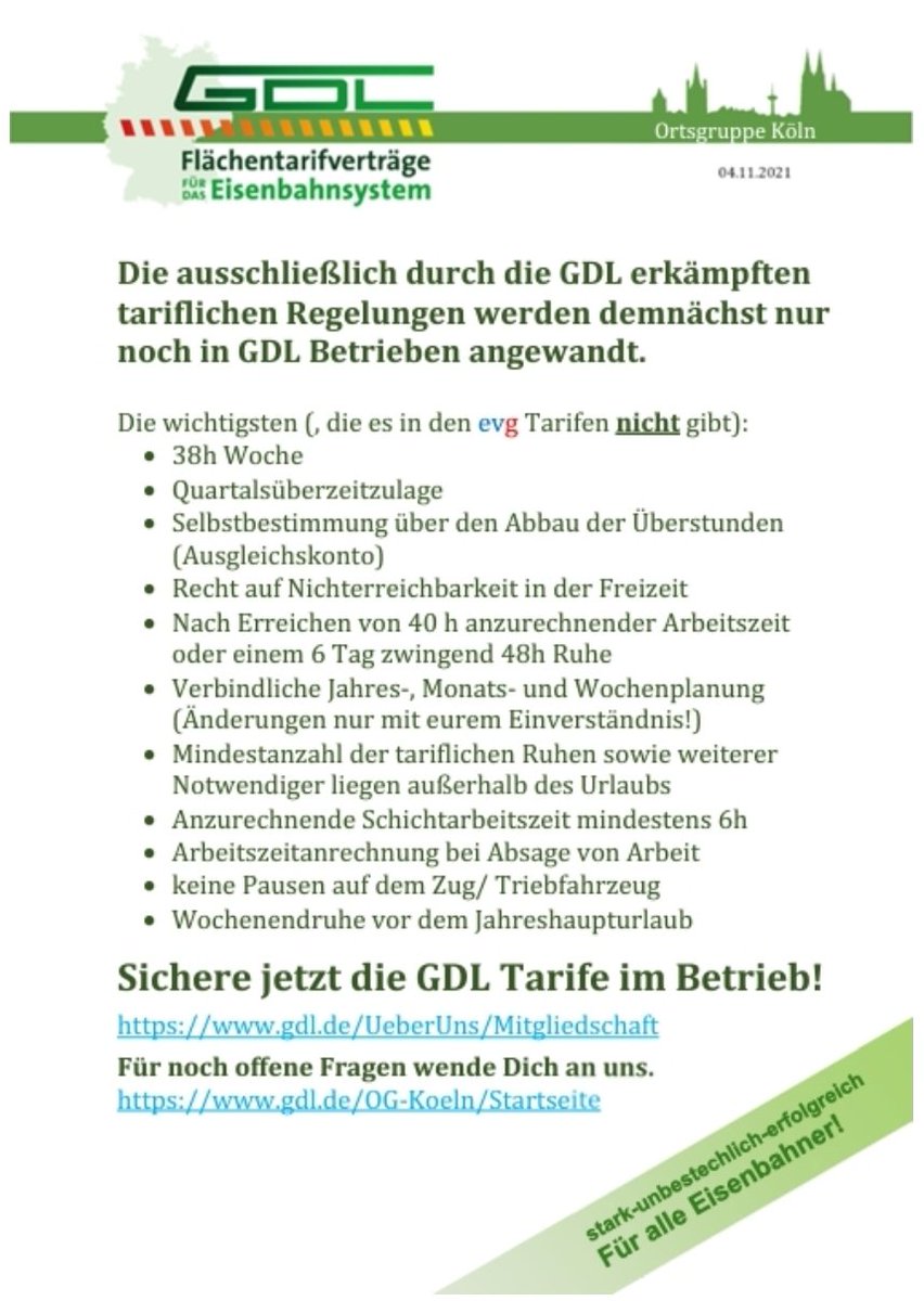 GDL_Koeln's tweet photo. 𝗗𝗶𝗲 𝗮𝘂𝘀𝘀𝗰𝗵𝗹𝗶𝗲ß𝗹𝗶𝗰𝗵 𝗱𝘂𝗿𝗰𝗵 𝗱𝗶𝗲 𝗚𝗗𝗟 𝗲𝗿𝗸𝗮̈𝗺𝗽𝗳𝘁𝗲𝗻 𝘁𝗮𝗿𝗶𝗳𝗹𝗶𝗰𝗵𝗲𝗻 𝗥𝗲𝗴𝗲𝗹𝘂𝗻𝗴𝗲𝗻 𝘄𝗲𝗿𝗱𝗲𝗻 𝗱𝗲𝗺𝗻𝗮̈𝗰𝗵𝘀𝘁 𝗻𝘂𝗿 𝗻𝗼𝗰𝗵 𝗶𝗻 𝗚𝗗𝗟 𝗕𝗲𝘁𝗿𝗶𝗲𝗯𝗲𝗻 𝗮𝗻𝗴𝗲𝘄𝗮𝗻𝗱𝘁.

https://t.co/VdKwy0JWcl https://t.co/g1356viTlE