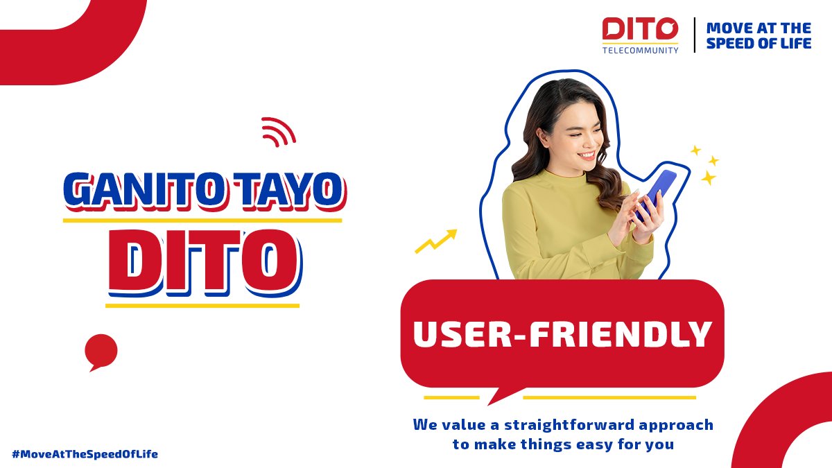DITOphofficial's tweet photo. DITO, we do things with the purpose of making your life easier. That's what we value, especially with how we designed our DITO App. #GanitoTayoDITOโ
TELL US: How does high-speed data simplify your daily life?โ
#MoveAtTheSpeedOfLife #DITOtelecommunity #DITOph https://t.co/FgLvgABIp1