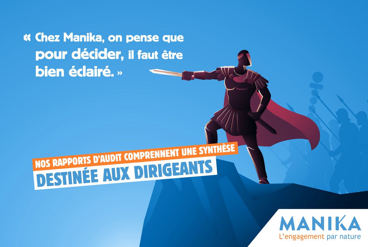 Faire un #audit c’est bien mais le #comprendre c’est mieux ! 😉
MANIKA vous aide et vous accompagne entièrement afin de vous aider à prendre vos décisions. C’est pourquoi nos rapports d’audit comprennent une synthèse destinée aux dirigeants.