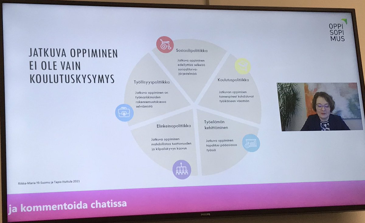 Oppisopimusfi's tweet photo. Keudan kuntayhtymän johtaja @RiikkaMYliSuomu puhuu oppisopimuksen syyswebinaarissa Työllisyysrahastoselvityksestä ja jatkuvasta oppimisesta. #oppisopimus #opsory #jatkuvaoppiminen https://t.co/ApMDyBwKFh