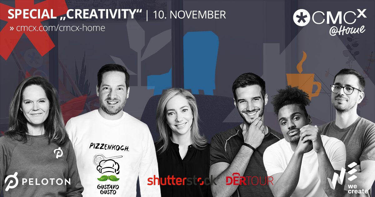 🦄 Dein Content soll endlich kreativer und erfolgreicher werden? Unsere Eventempfehlung mit einem Programm zum Zungeschnalzen. Speaker von: Peloton|Gustavo Gusto|einem TikTok-Star|dertour|Shutterstock
⏰ 10.11. ab 14h
🎟️ Kostenlos anmelden: cmcx.com/cmcx-home-crea…
#cmcx #cmcxh