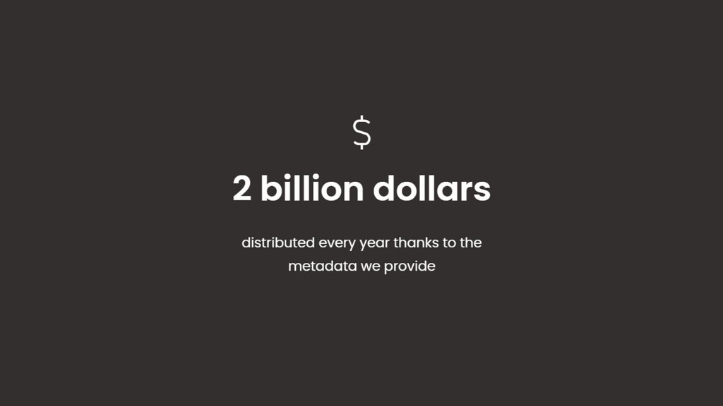 BMAT's tweet photo. We do it for the music. We want everyone in the music value chain to win. Music creator, owner or user, you probably feel the same.  

Our Music Operating System currently connects to over 50,000 copyright owners and helps distribute over 2 billion dollars every year. https://t.co/MXiHTAG41I