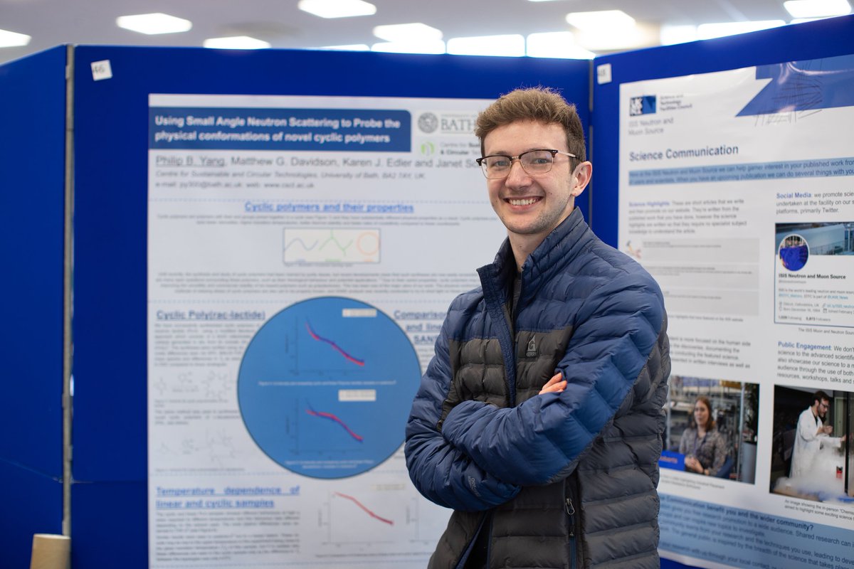 PhilipYang97's tweet photo. Was great to be at the @isisneutronmuon student meeting last week. Some really good talks and posters. Here's a pic of me trying to look like I know what I'm doing 😆 https://t.co/h4STb7d5bb