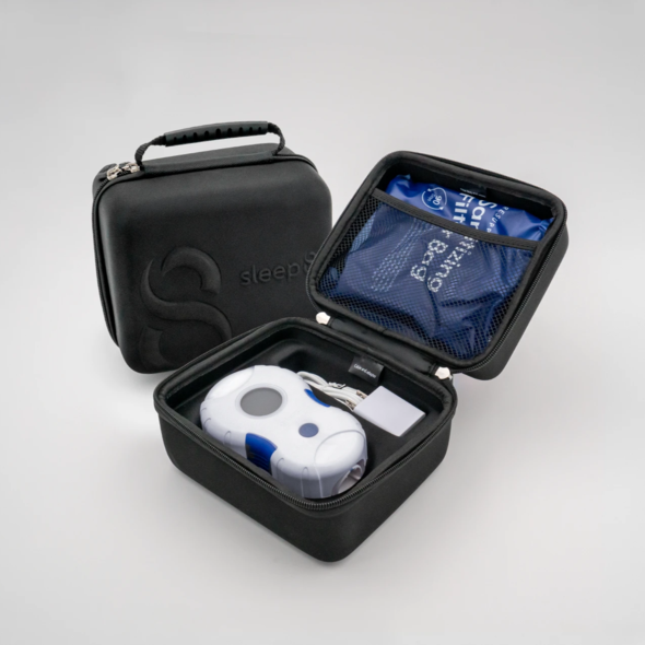 mysleep8's tweet photo. Traveling for the holidays this year? Sleep8 is small, cordless and waterless, pack it in your carry-on to keep your CPAP accessories maintained away from home. https://t.co/EWaJphLa3v