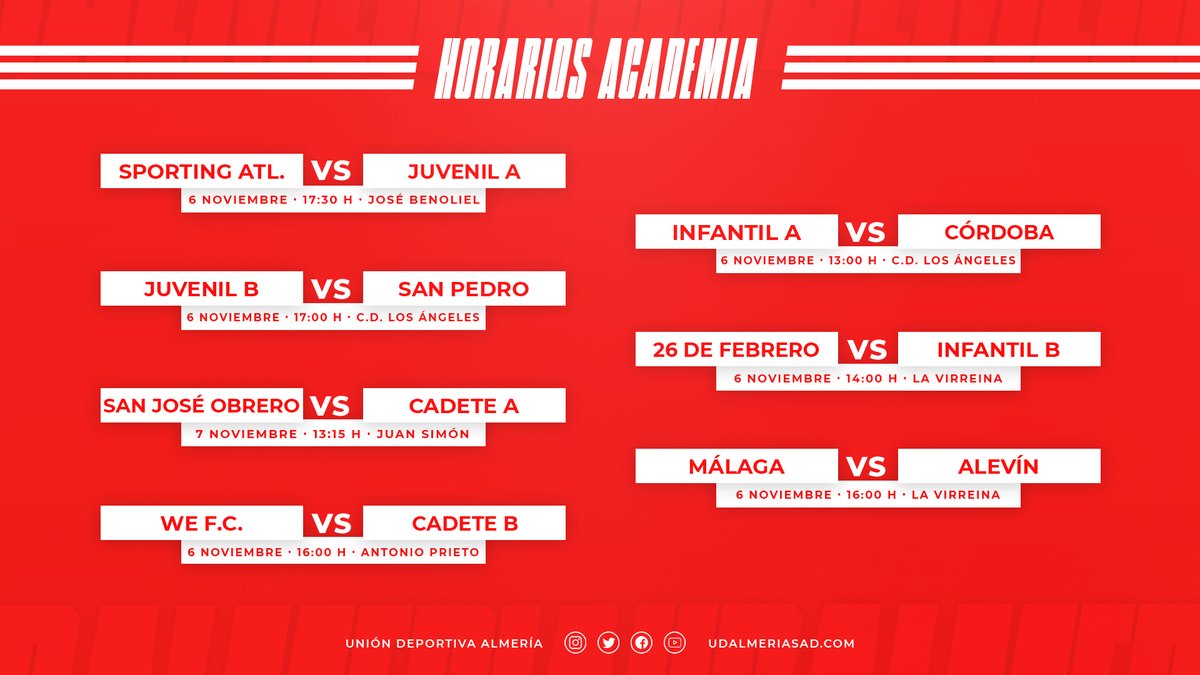 AcademiaUDA's tweet photo. 🗓 La #AcademiaUDA ultima los preparativos de un nuevo fin de semana cargado de fútbol. https://t.co/pZnjgAi7Hz