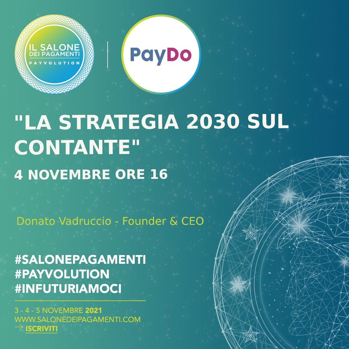 Perché una fintech in una sessione dedicata al contante? 🤷‍♀️🤷‍♂️
Vieni a scoprirlo oggi alle ore 16 durante il panel "La strategia 2030 sul contante"
Iscriviti qui al #Salonedeipagamenti 👉 bit.ly/3nTKMO5
#Payvolution #ABIeventi #digitalpayments #cashless #infuturiamoci