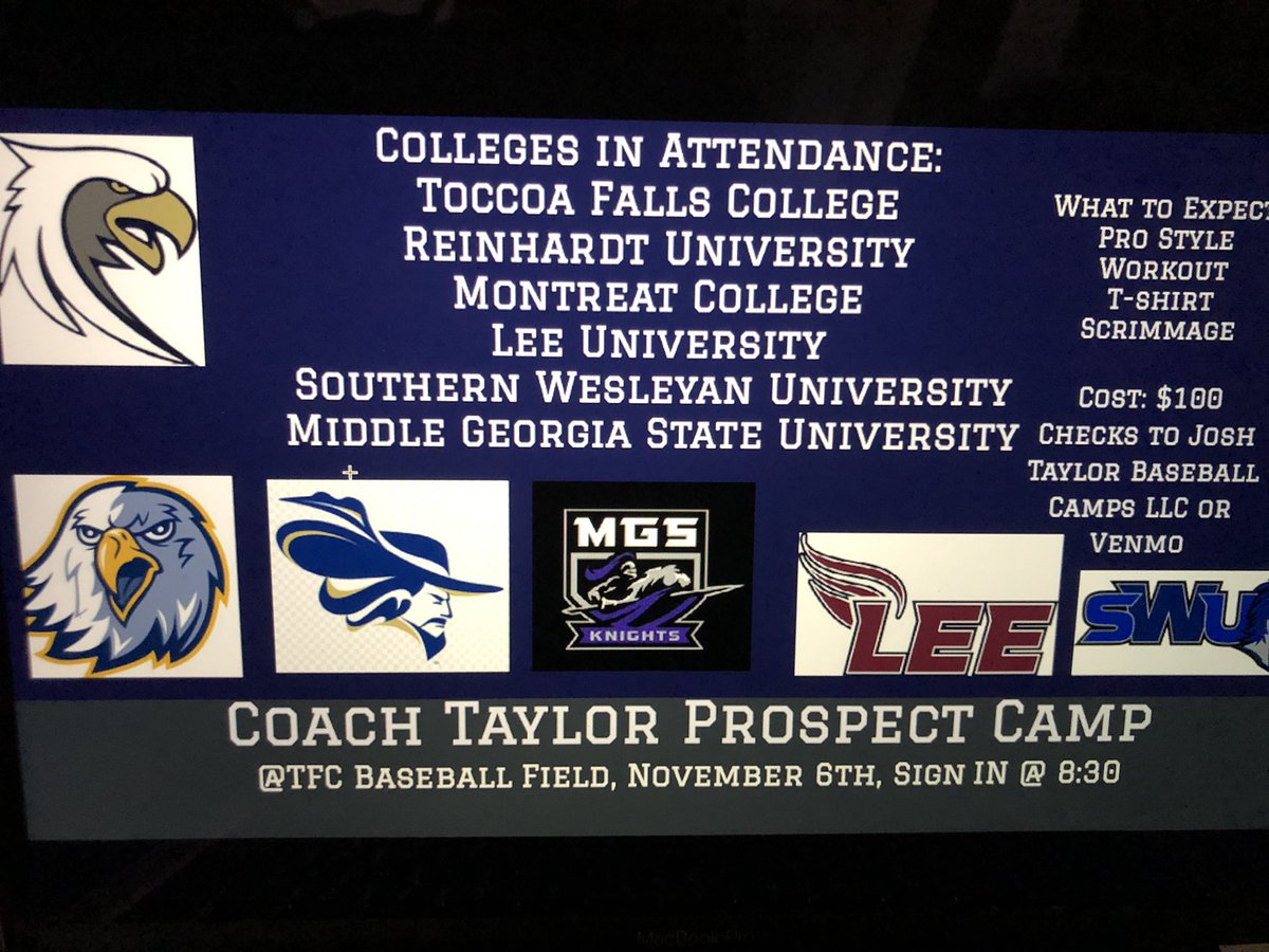 A couple more spots open for camp still. Going to be a great day with some great coach.