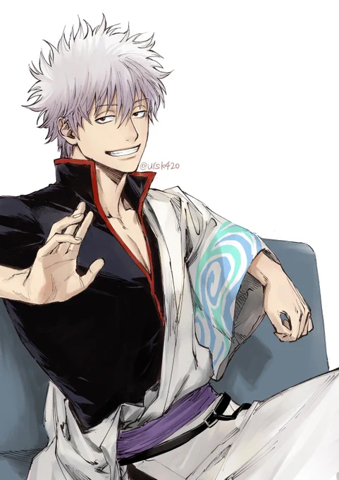 いい推しの日らしいので今日も坂田銀時を描く🍬 