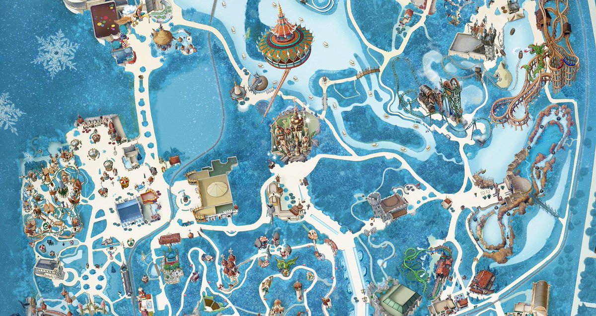 Zo zien De Wereld van Sindbad en Bäckerei Krümel eruit op de nieuwe Winter #Efteling plattegrond. Lees meer op: eftelingsestraat.nl/efteling-nieuw…