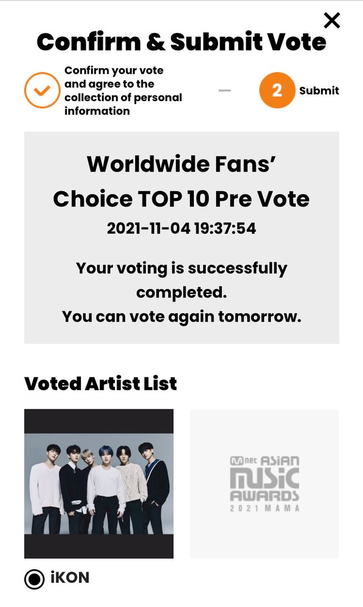 iKON_INTL's tweet photo. iKONICs, are you done casting your vote on MAMA’s website?

✔️80% https://t.co/8SZYII8nKP votes 
✔️10% Twitter votes 
✔️10% streaming on Apple Music official MAMA Playlist

To move to final round, we must reach the Top 20!

I vote for #MAMAVOTE #ikon https://t.co/6Lhq62CVad