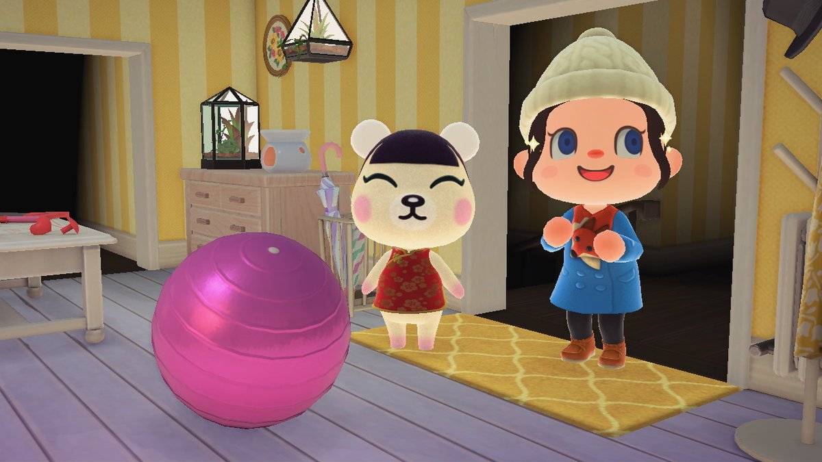 georgvarney's tweet photo. My first house visitor! #AnimalCrossing #ACNH #NintendoSwitch https://t.co/hAbWYm6l5G