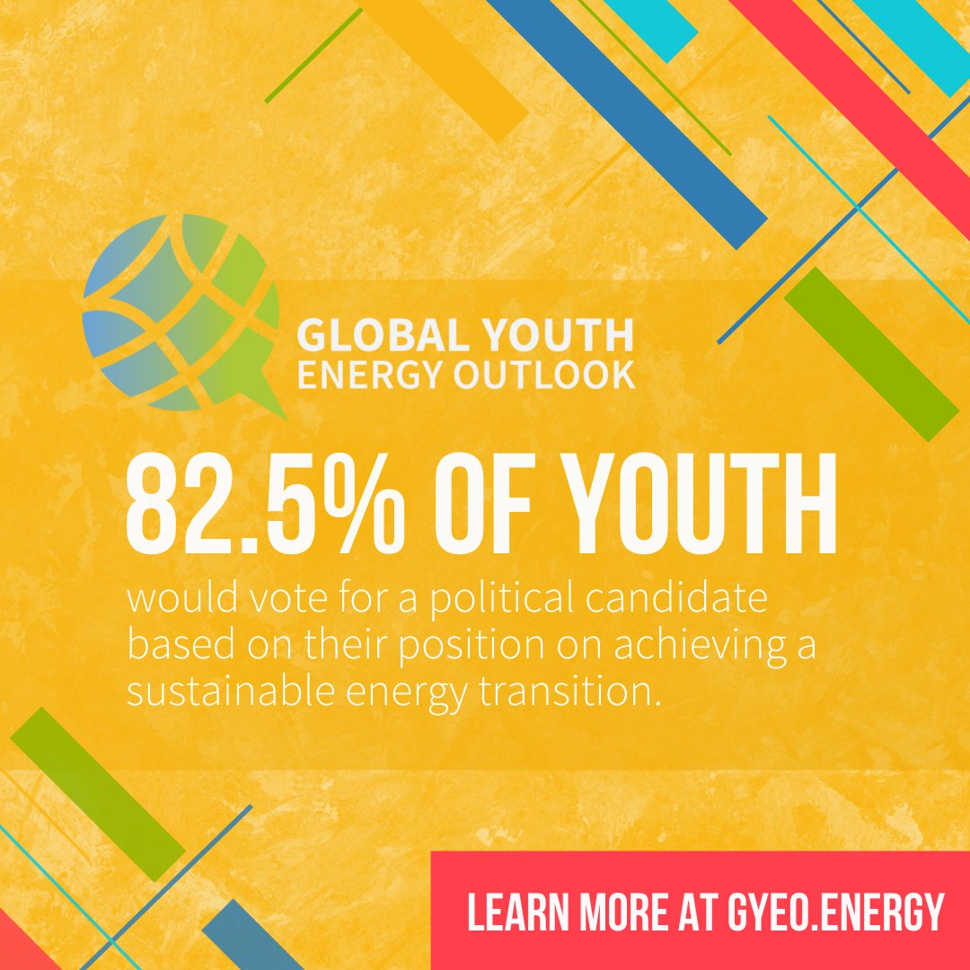 studentenergy's tweet photo. Less than 10 minutes to the launch of The Global Youth Energy Outlook!📢
From 42,000 youth responses in every country, there is a clear call for strong government leadership on climate.
Join the launch virtually at 12 noon GMT https://t.co/jyUtgfD5AR
#COP26 #GYEO https://t.co/H7nL6nFsVQ